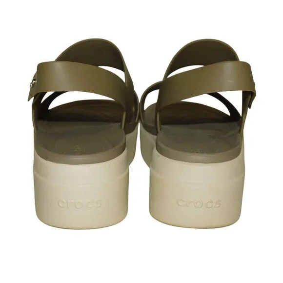 CROCS Brooklyn LiteRide Platform Sandals Size 10 - Picture 5 of 11